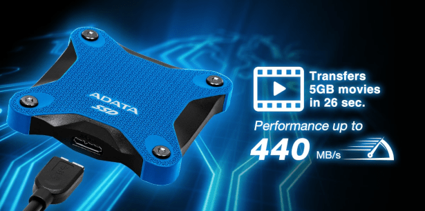 ADATA công bố SSD SD600Q Rugged External ngoài với tốc độ đọc nghi tới 440MB/s