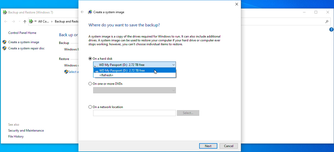Cách Backup và Restore File trên Windows 10