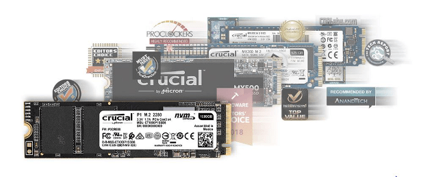 Crucial thông báo về SSD P1 NVMe M.2 x 2280 Client - Tới 2TB dung lượng