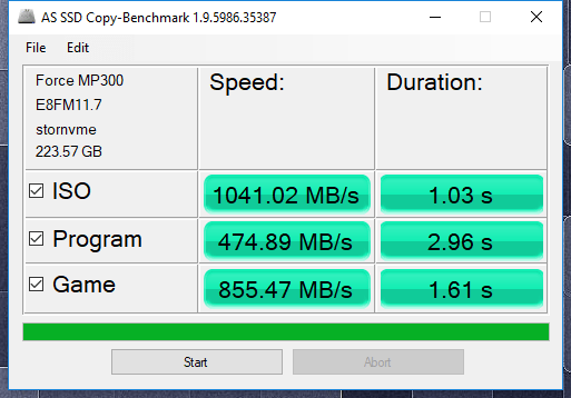 Đánh giá SSD Corsair Force MP300 M.2 NVMe  (240GB)