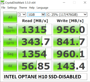 Đánh giá SSD Intel Optane Memory H10 (512GB)