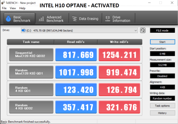 Đánh giá SSD Intel Optane Memory H10 (512GB)