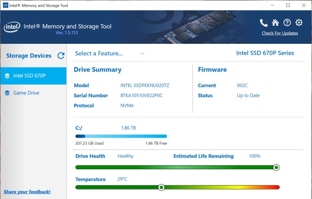 Đánh giá SSD Intel SSD6 670P NVMe M.2  (2TB) – Không thể tin được tốc độ của QLC