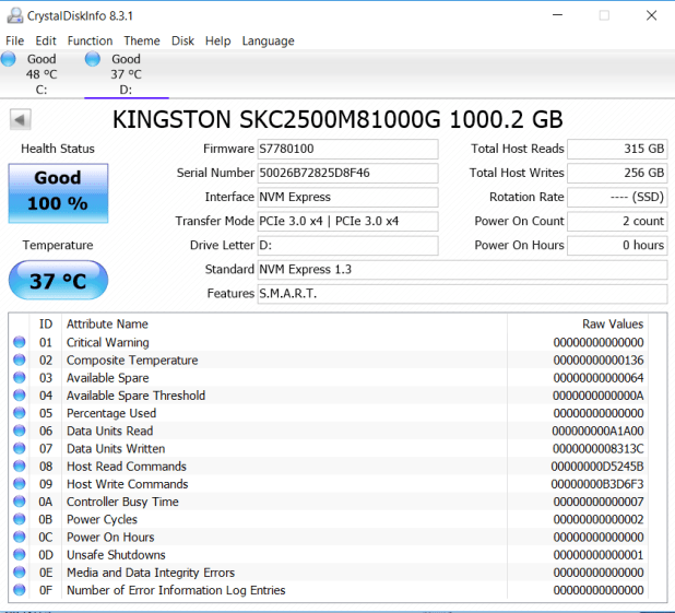 Đánh giá SSD Kingston KC2500 NVMe  (1TB) – Pure Flash Performance