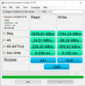 Đánh giá SSD Kingston XS2000 1TB Portable - SM2320 USB 3.2 Gen 2x2 Portable SSD Controller Shines