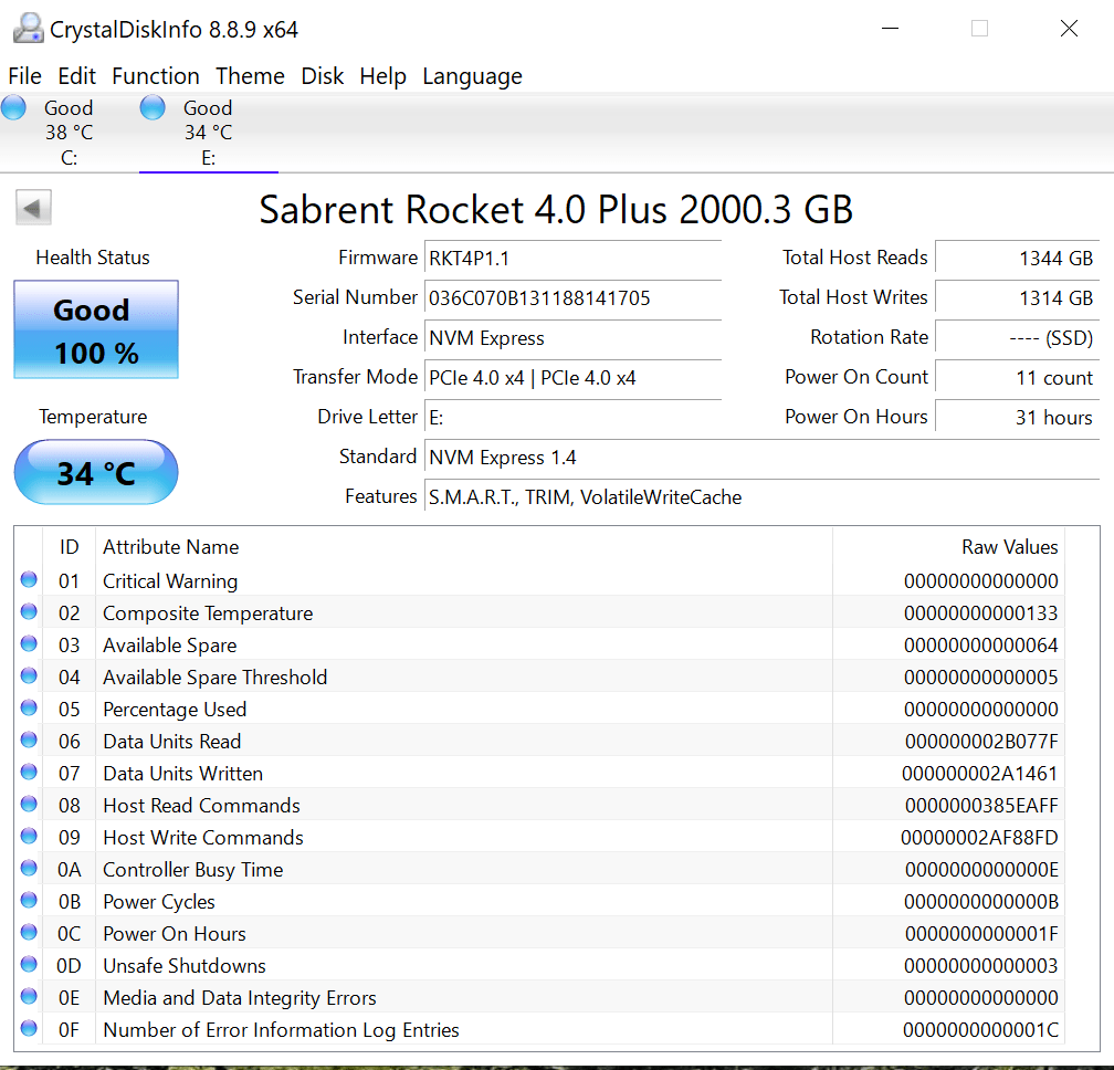 Đánh giá SSD Sabrent Rocket 4 Plus NVMe Gen 4  (1/2TB) – Tốc độ hàng đầu, nhiệt độ mát mẻ