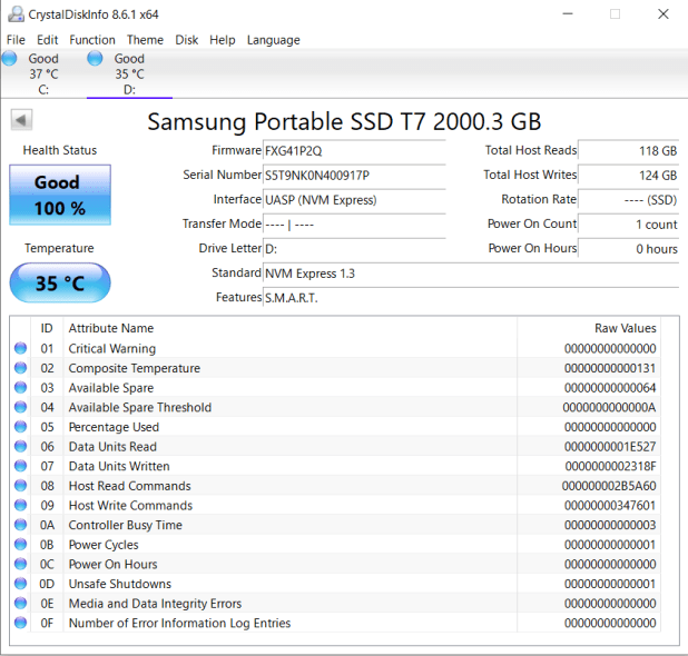 Đánh giá SSD Samsung T7 Portable 2TB