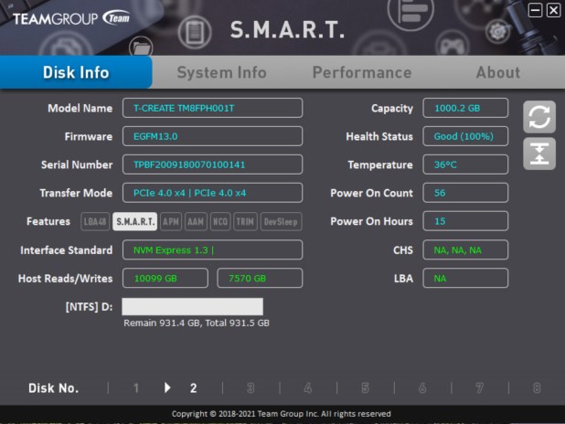 Đánh giá SSD TeamGroup T-Create Classic Gen 4 – trên Z590 Gen 4 Test