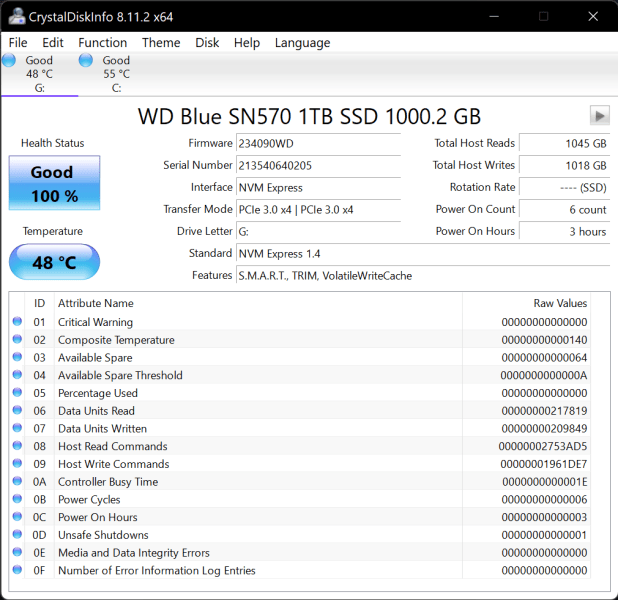 Đánh giá SSD WD BLUE sn570 gen3 NVME