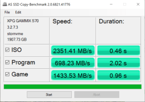 Đánh giá SSD XPG GAMMIX S70 2TB Gen4 NVMe M.2 , nhanh như khi xuất hiện