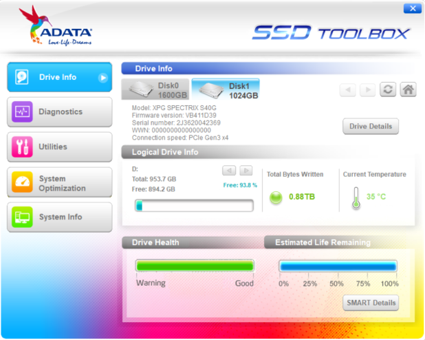 Đánh giá SSD XPG Spectrix S40G RGB NVMe M.2  (1TB)