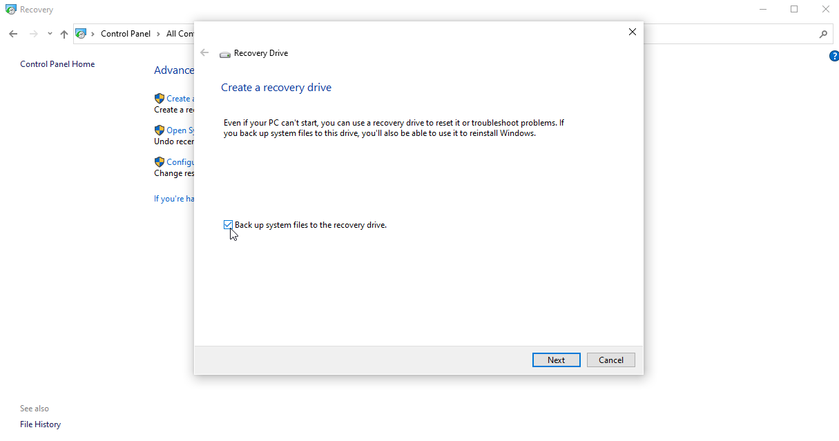 Làm thế nào để phục hồi Windows 10 bằng ổ đĩa khôi phục