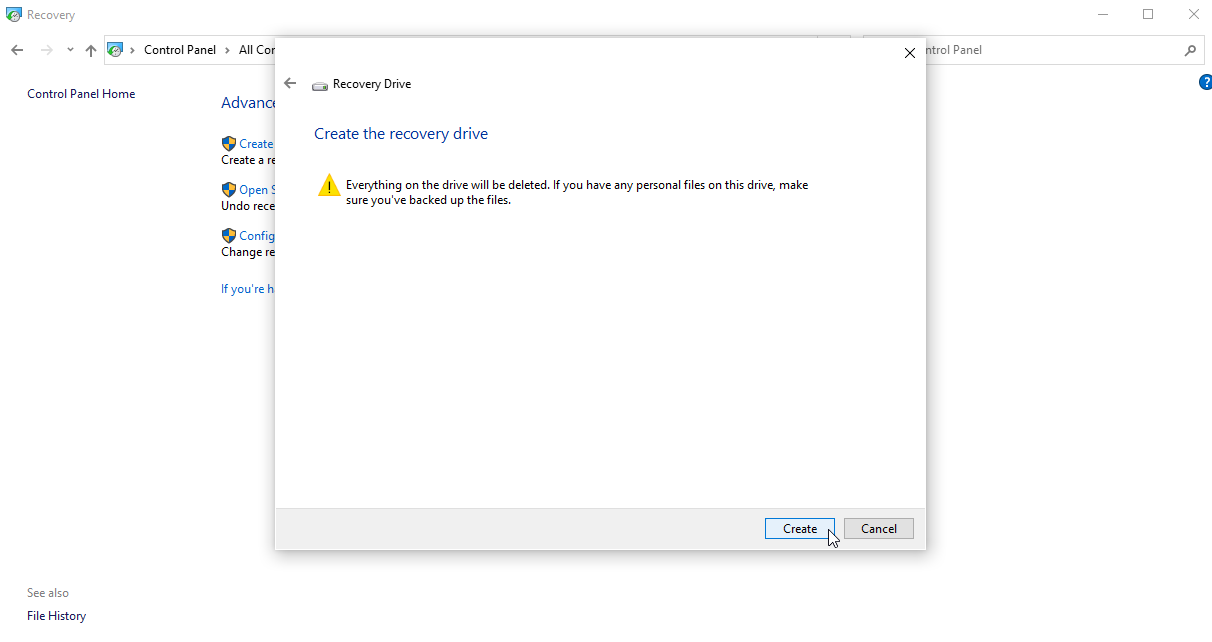 Làm thế nào để phục hồi Windows 10 bằng ổ đĩa khôi phục