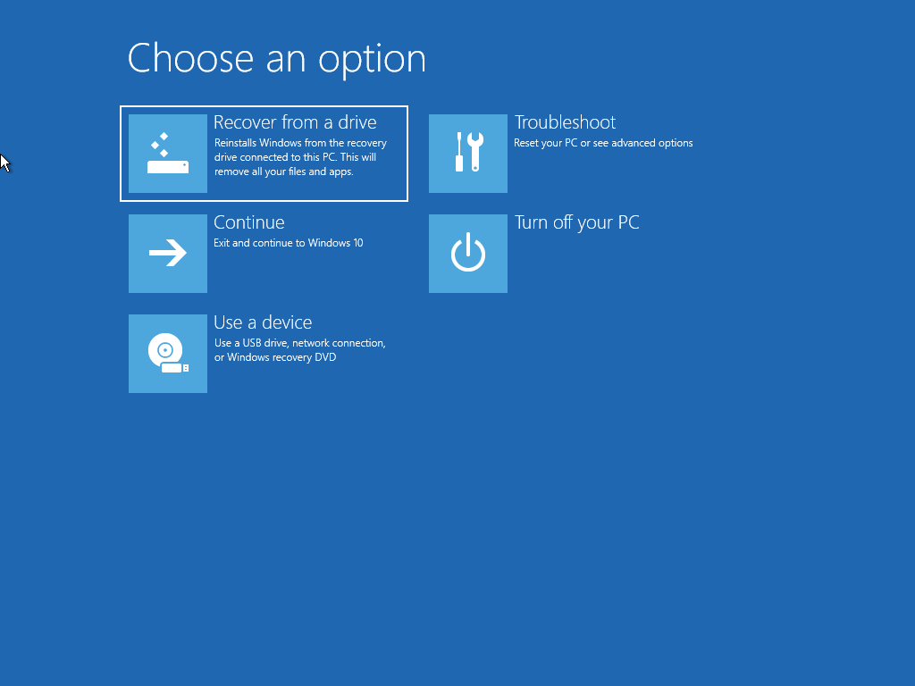 Làm thế nào để phục hồi Windows 10 bằng ổ đĩa khôi phục