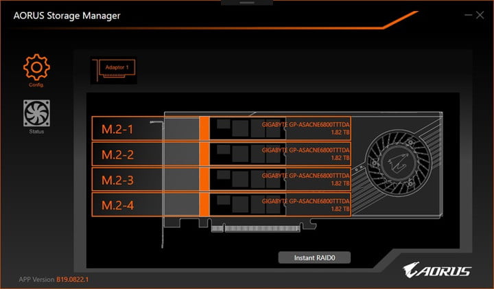 SSD Aorus Gen4 7000s 32TB Gigabyte, hình dáng trông giống như card đồ họa