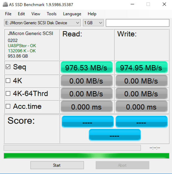 Xem xét adapter JMicron Type-C NVMe SSD , USB 3.1 Gen 2